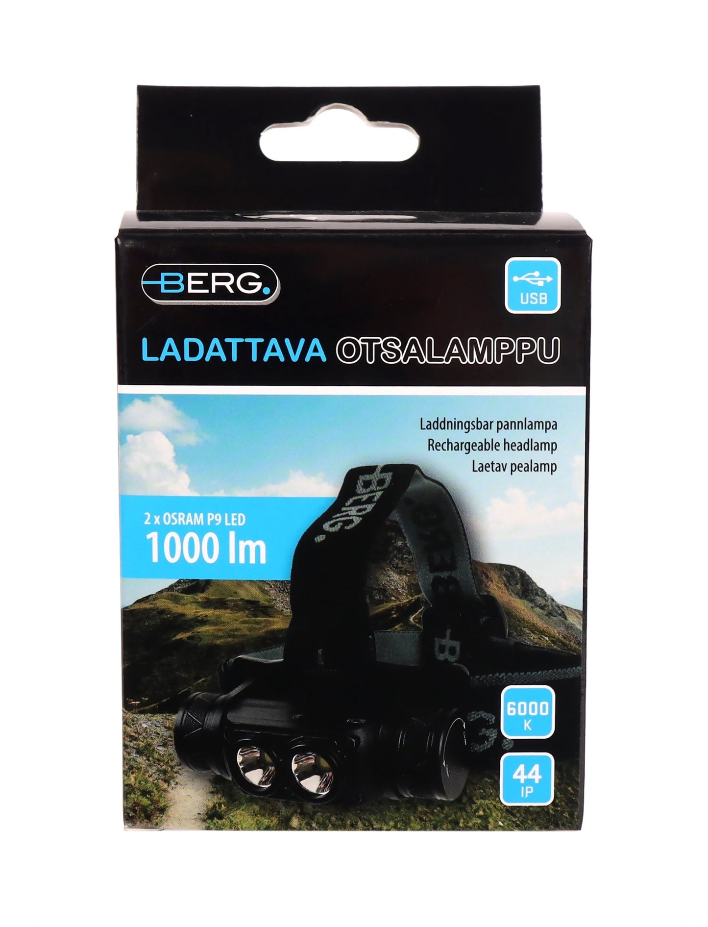 Berg Otsalamppu ladattava 1000 lm - My Store - #Otsavalot# - #Taskulamput# - #Otsalamput#