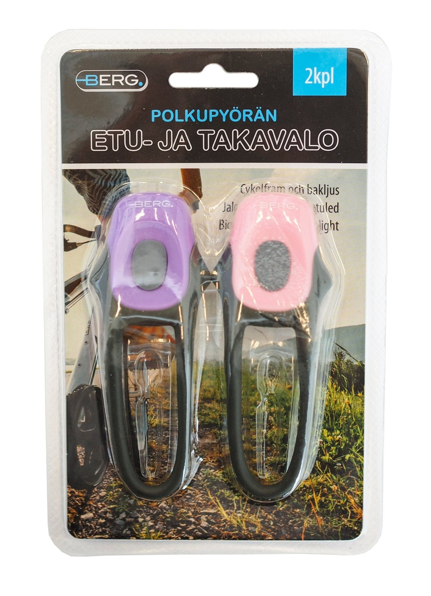 Berg Polkupyörän etu - ja takavalo silicon 2 kpl - VALOGEAR - #Otsavalot# - #Taskulamput# - #Otsalamput#