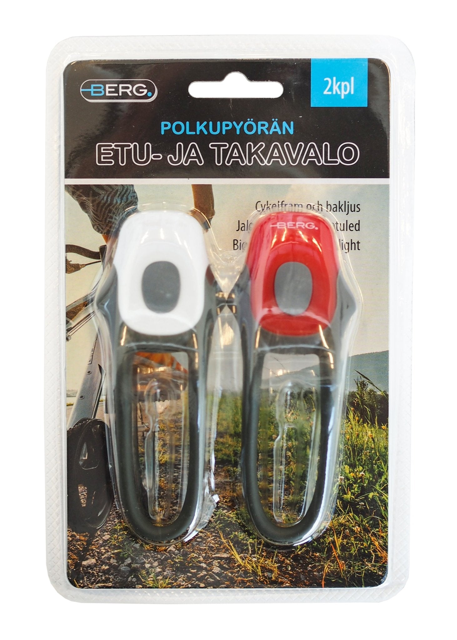 Berg Polkupyörän etu - ja takavalo silicon 2 kpl - VALOGEAR - #Otsavalot# - #Taskulamput# - #Otsalamput#