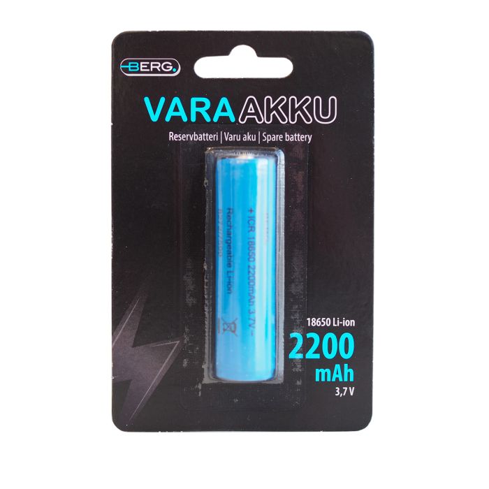 Berg Vara - akku 18650 Li - ion 2200 mAh 3,7V - My Store - #Otsavalot# - #Taskulamput# - #Otsalamput#