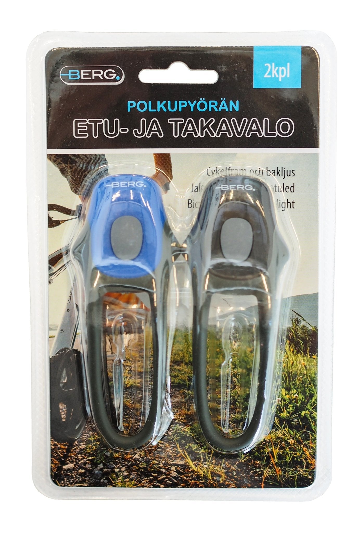 Berg Polkupyörän etu - ja takavalo silicon 2 kpl - VALOGEAR - #Otsavalot# - #Taskulamput# - #Otsalamput#